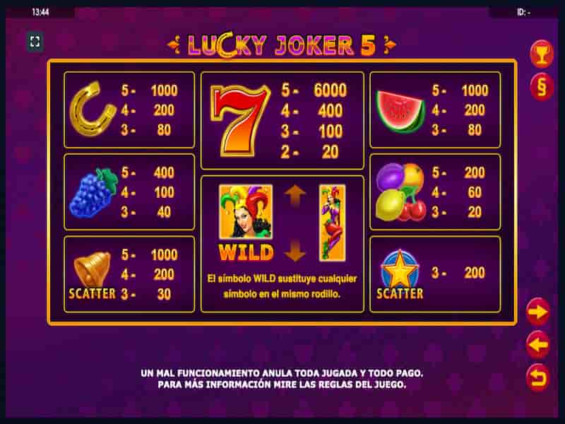 Juego Lucky Joker 100 Amatic