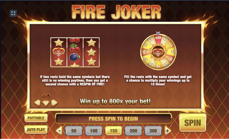 Win real money at Fire Joker