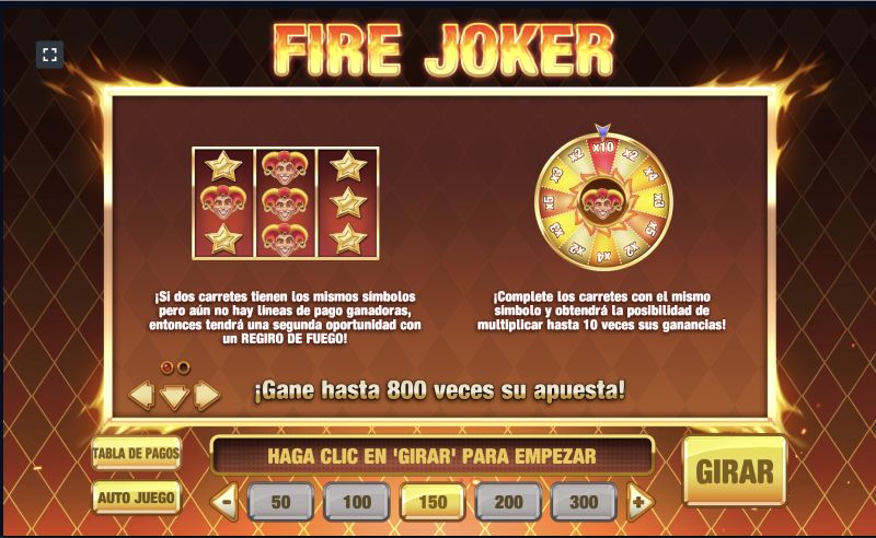 Gana dinero real en Fire Joker