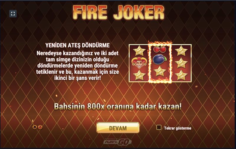 Fire Joker simvolları və qaydaları