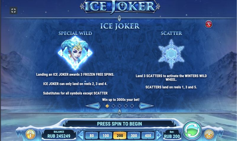 Win real money in Ice Joker slot machine