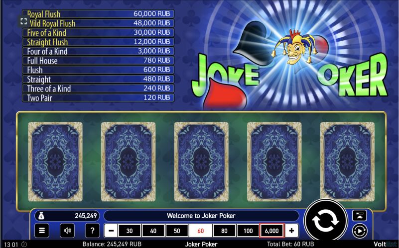 Main features of Joker Poker slot machine