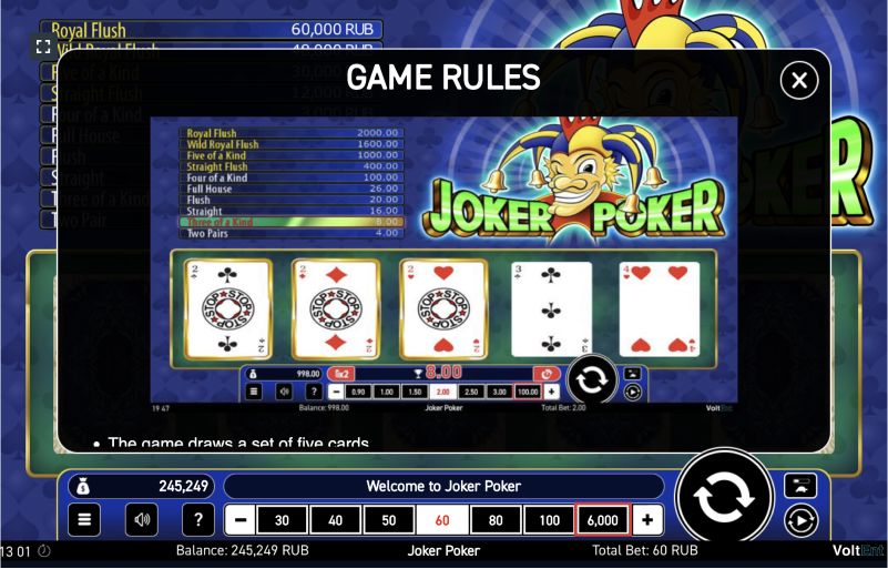 Play Joker Poker slot for free