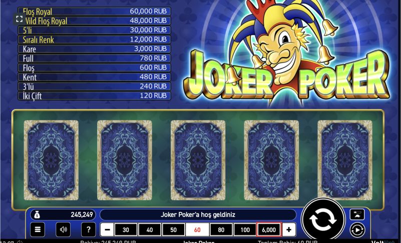 Joker Poker sembolleri ve kuralları