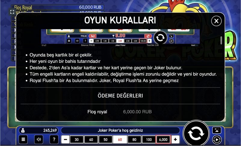 Joker Poker slotunda gerçek para kazanın