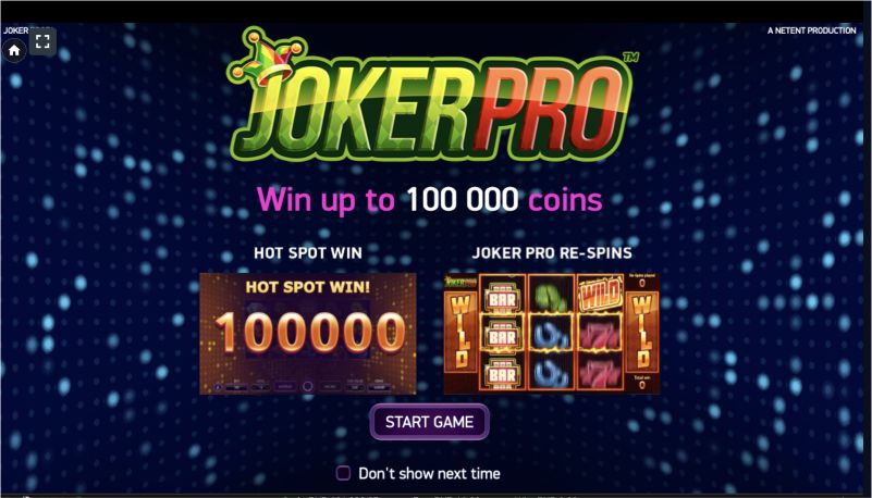 Main features of Joker Pro slot