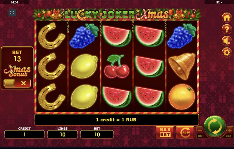 So, what symbols are present in the Lucky Joker Xmas game?