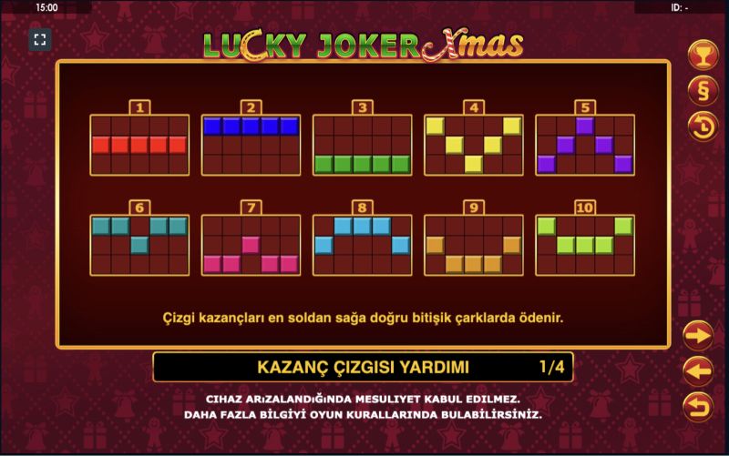 Lucky Joker Xmas slotunun ana özellikleri