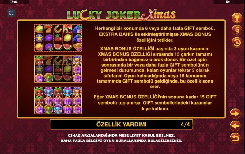 Lucky Joker Xmas oyununda real pul qazanın