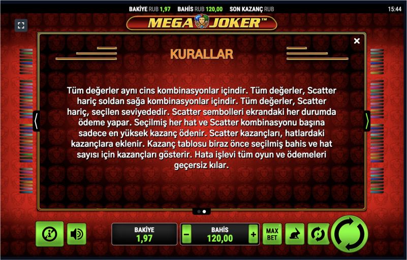 Mega Joker-i pulsuz oynayın