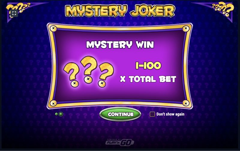 Símbolos y reglas del juego Mystery Joker