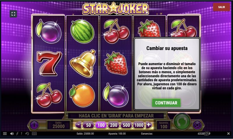 Características principales de la tragaperras Star Joker