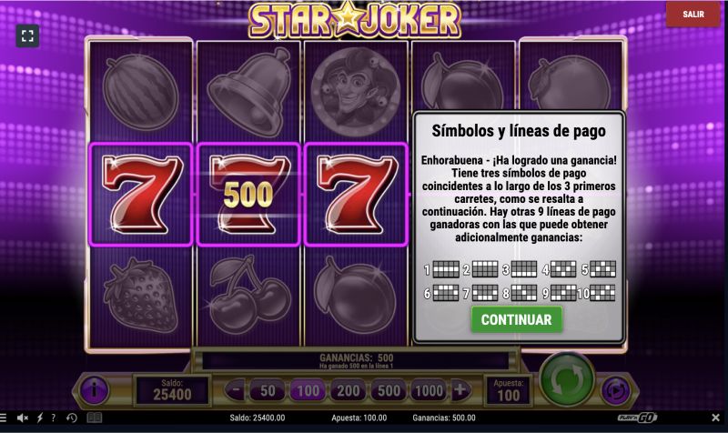 Gana dinero real en el juego online Star Joker