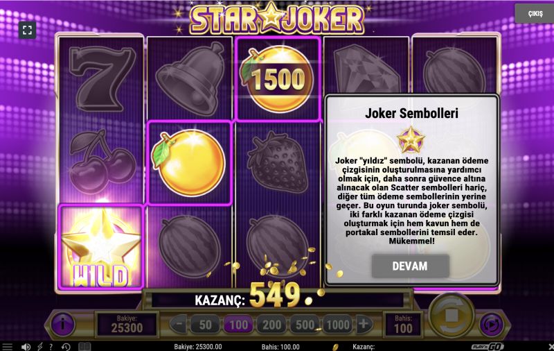 Star Joker slot maşınını pulsuz oynayın