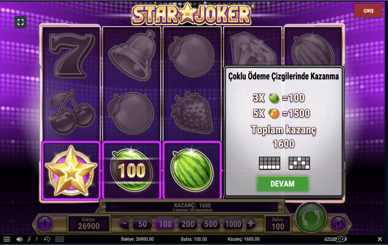 Star Joker online oyununda gerçek para kazanın