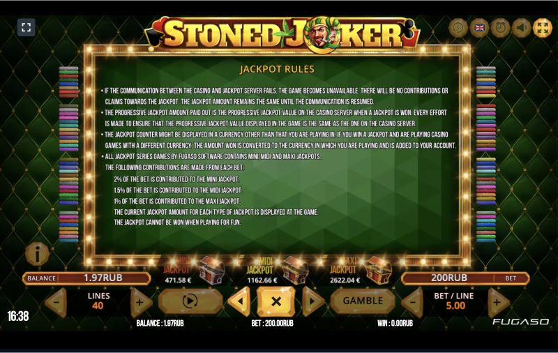 Win real money playing Stoned Joker