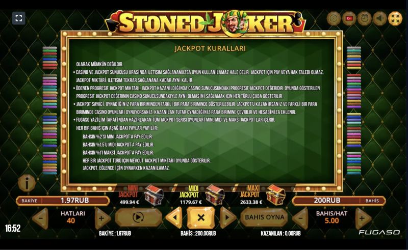 Stoned Joker oynayarak gerçek para kazanın